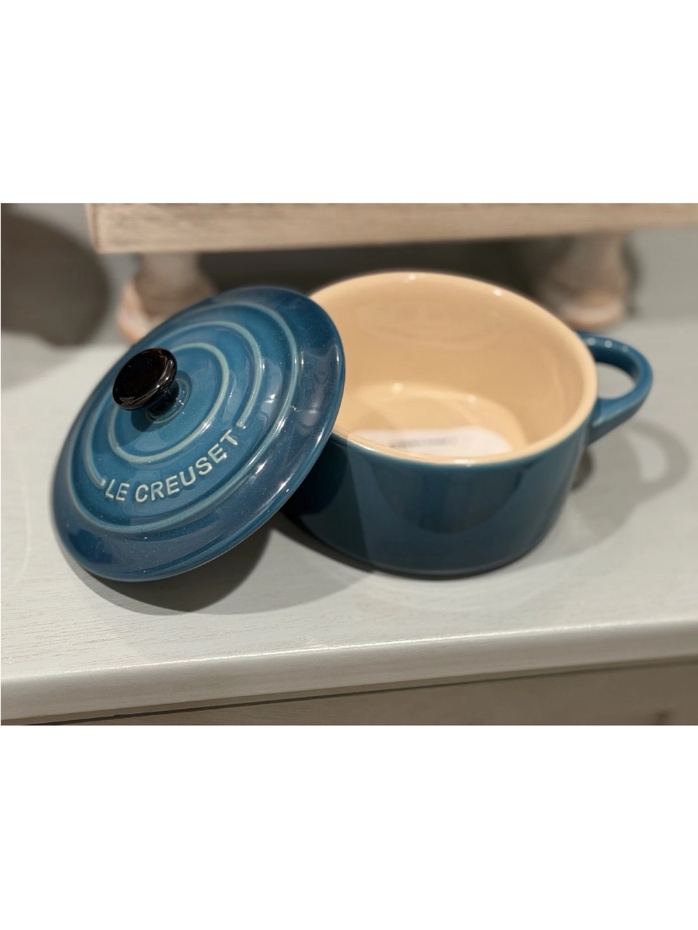"Deep Teal" LE CREUSET Utensil Crock New 1L, 25cm Rect Dish, 10cm Mini
Cocotte - Picture 7 of 12